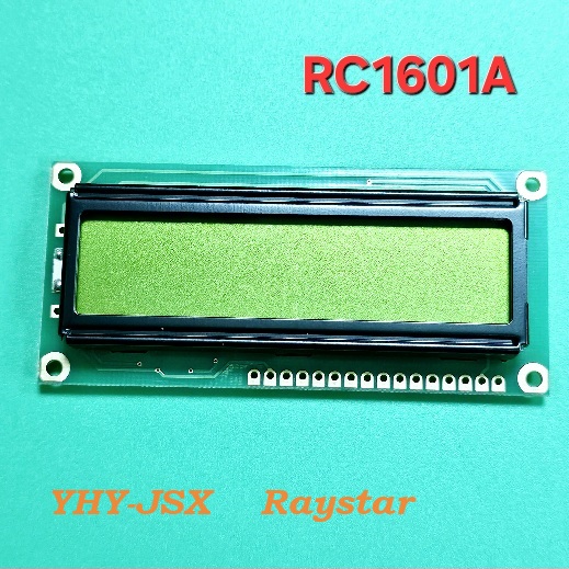 Дисплей RC1601A-YHY-JSX зеленый LCD